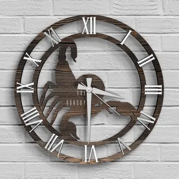 

Personalized Scorpion Sign Design Wooden Wall Clock-Model A5