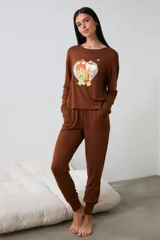 

Trendyol The Flinstones Printed Knitted Pajamas Set THMAW21PT0222