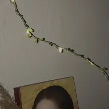 Tiny leaf garland fairy light decor LED Copper Wire string lights for Wedding forest