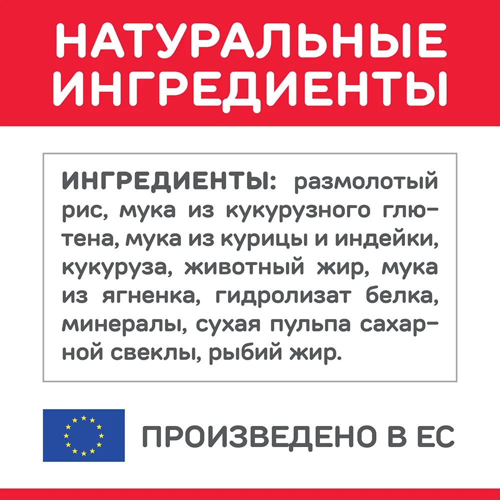 Сухой корм Hill's Science Plan для взрослых кошек для поддержания жизненной энергии и иммунитета, с ягненком, 300 г