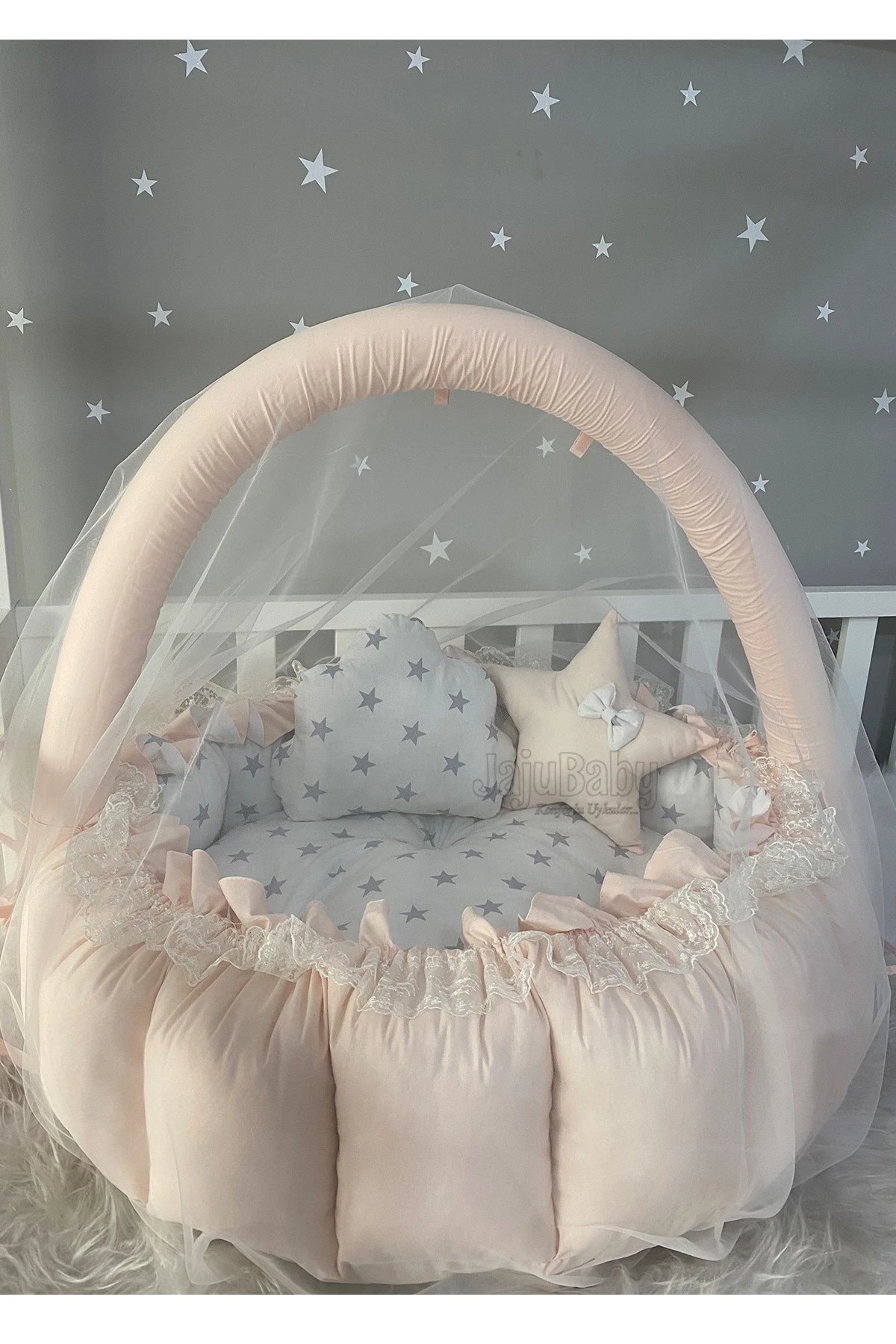 Jaju Baby Handmade Salmon Color Open Close Play Mat Babynest With Mosquito Net Apparatus Activity Centers Entertainers Aliexpress