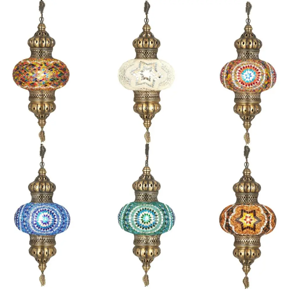 

Big Glass Turkish Mosaic Lamp Authentic Lighting Antique Lamp Tiffany Ceiling Lamp Hanging Pendant Lamp Chandelier Color Mosaic