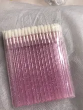 NAGARAKU-cepillo desechable para pestañas, 50 Uds., mini cepillos de cristal, suministros de extensión de pestañas, aplicador, maquillaje de belleza