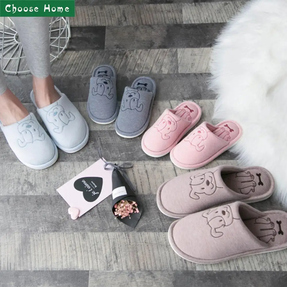 Women's Slippers Stripe Comfort Slip On Memory Foam Anti-Slip Sole Indoor &amp Outdoor Men's Slipper Carton Dog | Обувь