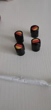 HAUSNN 4 unids/pack accesorios de coche para VW Audi Benz BMW Logotipo de bandera de Alemania etiqueta rueda de neumático válvula gorras madre cubre de estilo