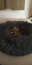 Cama de Gato supersuave, 14 colores, redonda, mullidas de gato, cesta para dormir, larga felpa, cálida, alfombrilla para mascotas, perrera ligera de tacto cómodo