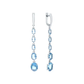 

Silver earrings with cubic zirconium sunlight sample 925