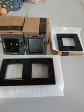 Livolo – Panel de cristal para interruptor de pared. VL-C7-SR-11, Panel de cristal blanco perla de 80mm * 80mm, estándar europeo