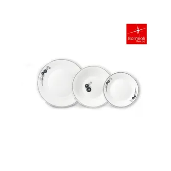 

SERVICE DISHES TABLEWARE ARCOPAL PCs 18 BLACK TULIP
