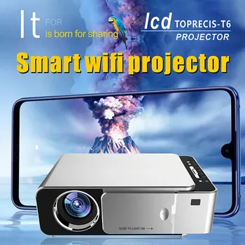 

HOT T6 3500 Lumens HD Portable LED Projector Native Resolution 720P HD Video Projector USB VGA HDMI Beamer for Home Cinema