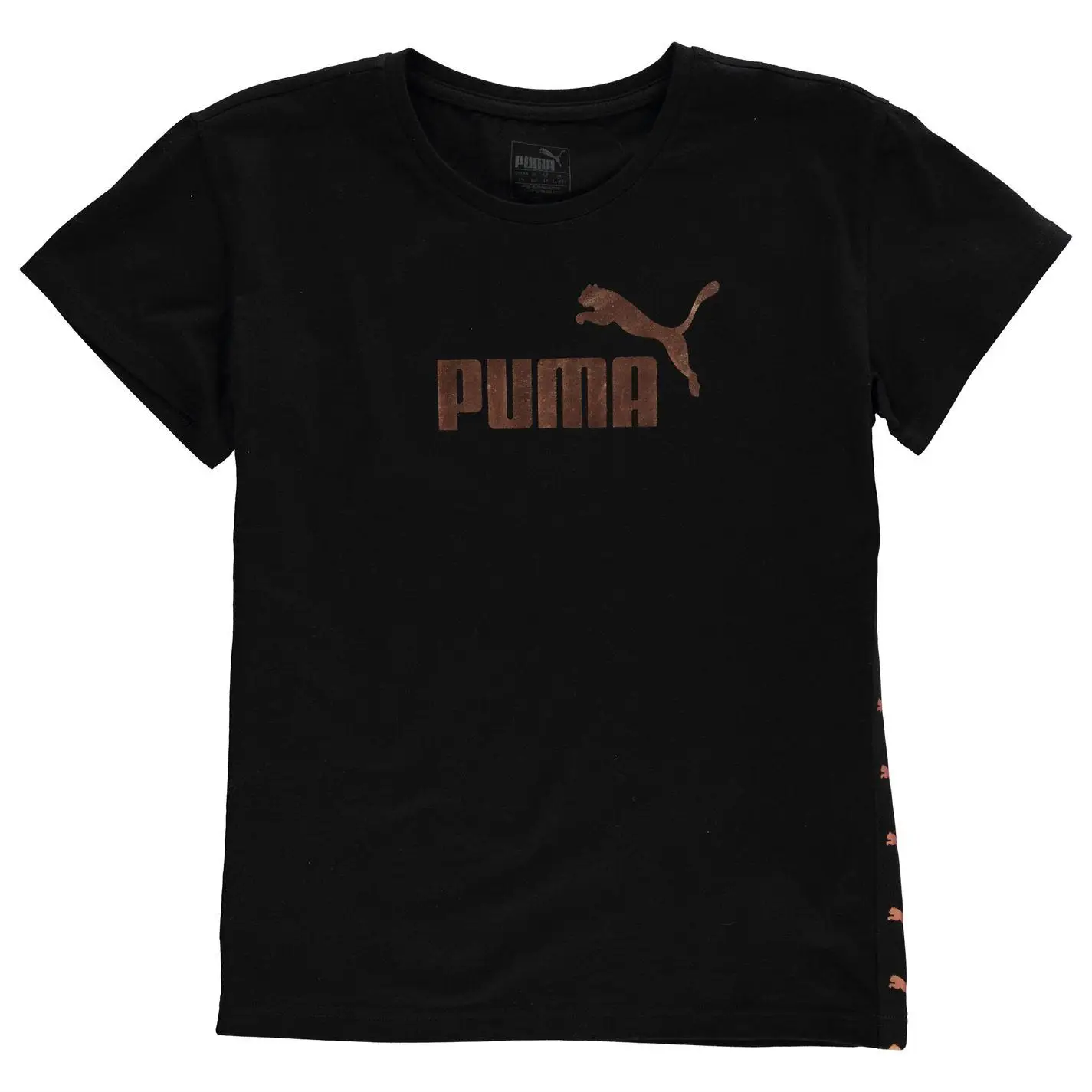 black and gold puma t shirt