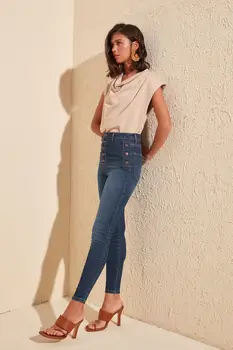 

Trendyol Button Detail High Waist Jegging Jeans TWOSS20JE0345