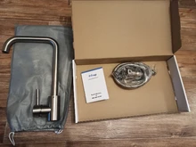 Frap de acero inoxidable grifo de cocina cepillado proceso giratoria cuenca de 360 grados de rotación agua caliente y fría mezcladoras grifo Y40107/8