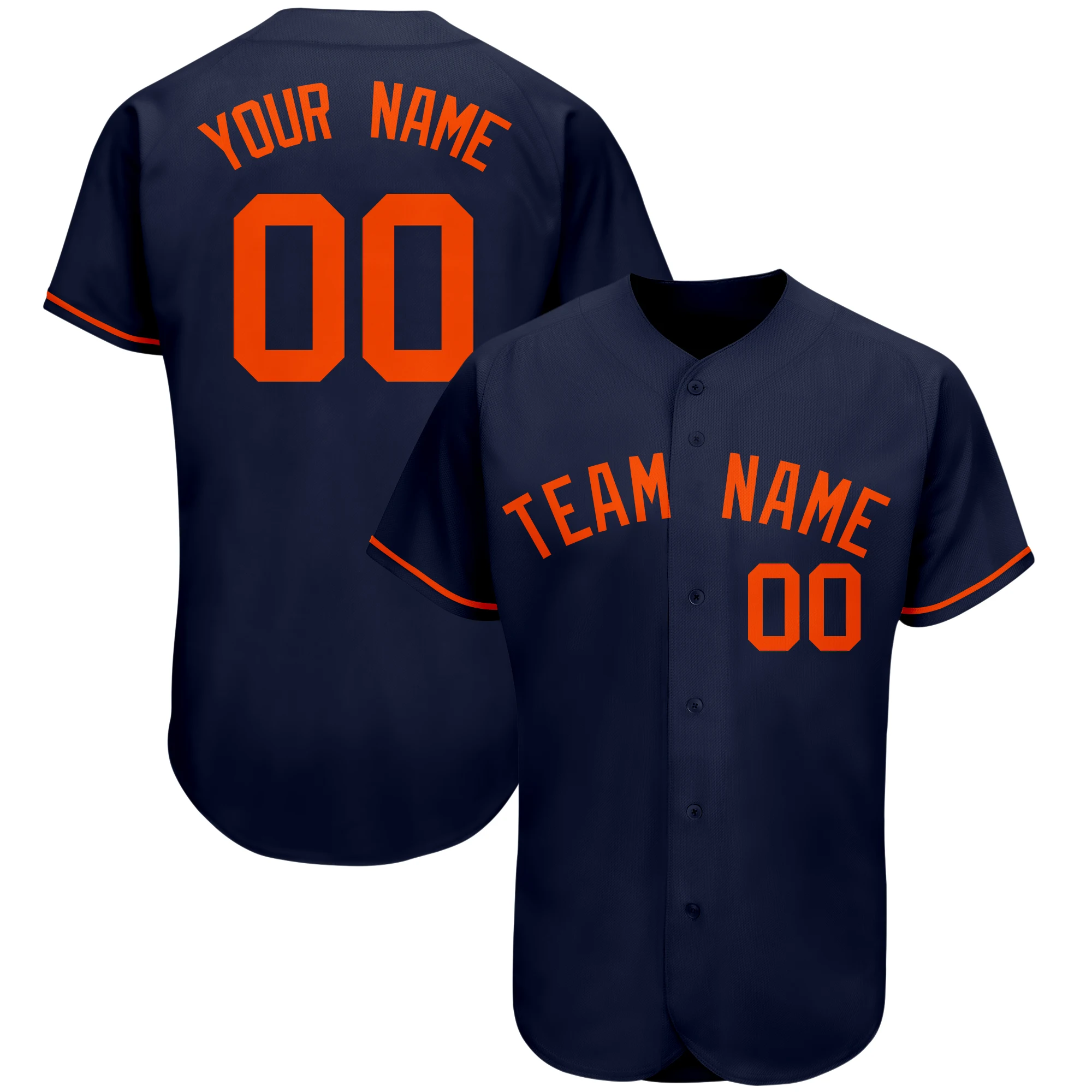 Baseball Jersey Full Sublimated Team Name&Numbers Button-down Soft Mesh Washable Tee Shirts for Adults/Kids Outdoors