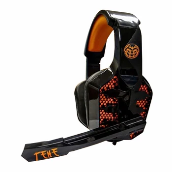 

Gaming Headset with Microphone iggual TEKE Black Orange