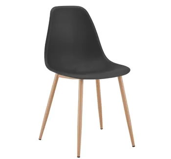 

Chair CLUNY, metal wood color, black polypropylene