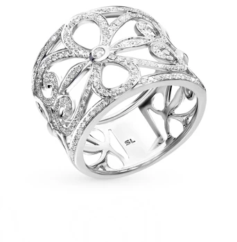 

Gold ring with diamonds sunlight sample 585 test