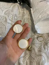 Furniture-Handles Door-Knobs Drawer Pulls Cupboard Shell-Resin Cabinet Kitchen Brass