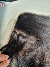 Extensiones de cabello humano con encaje para mujer, accesorio capilar liso de piel sintética con Base de seda 4x4, cierre de cuero cabelludo falso 100% Remy brasileño, prearrancado de 20 pulgadas