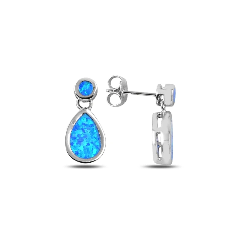 

Silver 925 Sterling Opal Cubic Zirconia Dangle Earrings