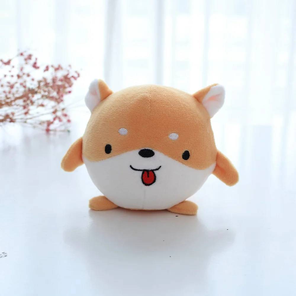 10 см мультфильм Животные Плюшевые игрушки круглой формы чучела собака куклы-кролики круглый йо-йо декомпрессионный мяч для детей взрослых Релакс подарки - Цвет: 02