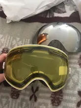 Nueva lente doble brillante de la marca COPOZZ para gafas de esquí del modelo GOG-201 aumentar el brillo noche nublada para usar (solo lente)