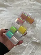CHNRMJL-Lámina de transferencia de manicura holográfica, pegatinas adhesivas en envoltorios de papel AB, estrellado, accesorios de decoración de uñas