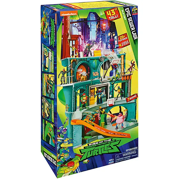 Большой игровой набор Playmates "Черепашье логово", серия ROTMNT