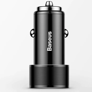 

Автомобильный адаптер Baseus Small Screw Dual-USB, адаптер для зарядки смартфонов, навигаторов и планшетов, универсальный.