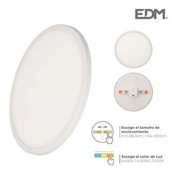 

LED DOWNLIGHT FRAME WHITE 20W REGUL. SIZE EMP. AND LIGHT TYPE EDM