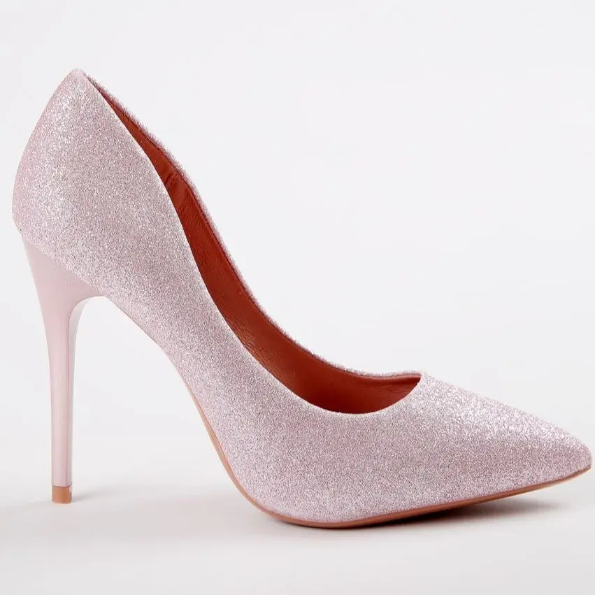 Zapatos de tacón alto brillante para mujer, tacones de aguja