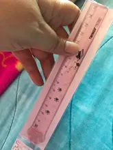 Reglas de plástico con Linda pata de gato para escuela, suministros de oficina Kawaii, accesorios de planificación, premio de estudiante