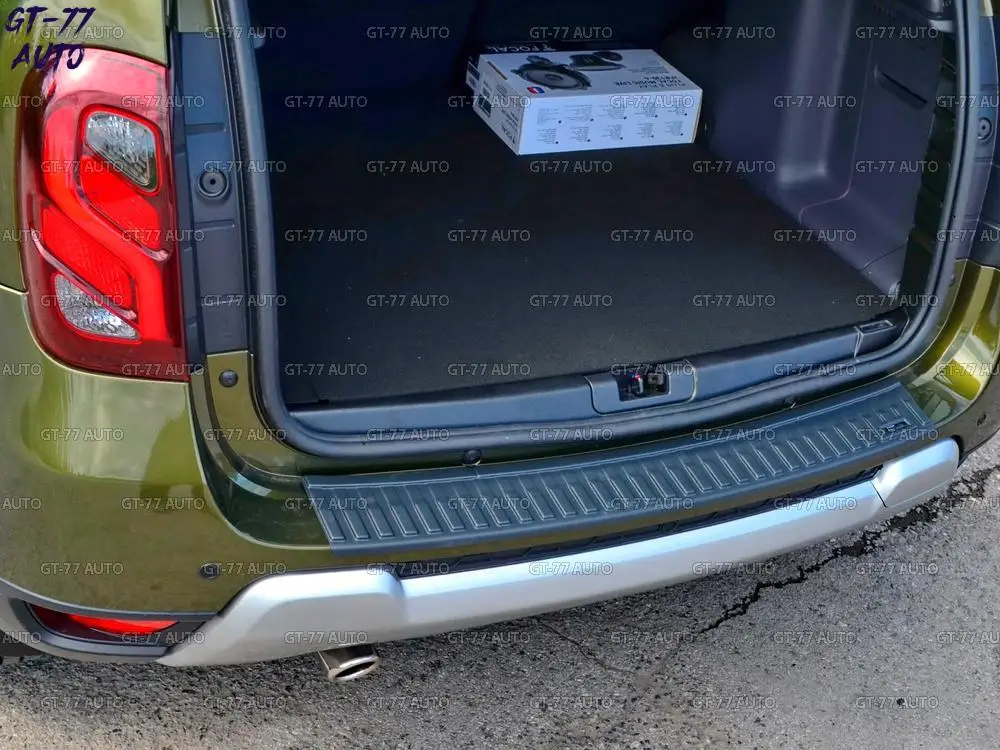 Защитная накладка на порожек в багажник для Renault Duster 2010- защитный литьевой внешний материал АБС пластик Стайлинг тюнинг