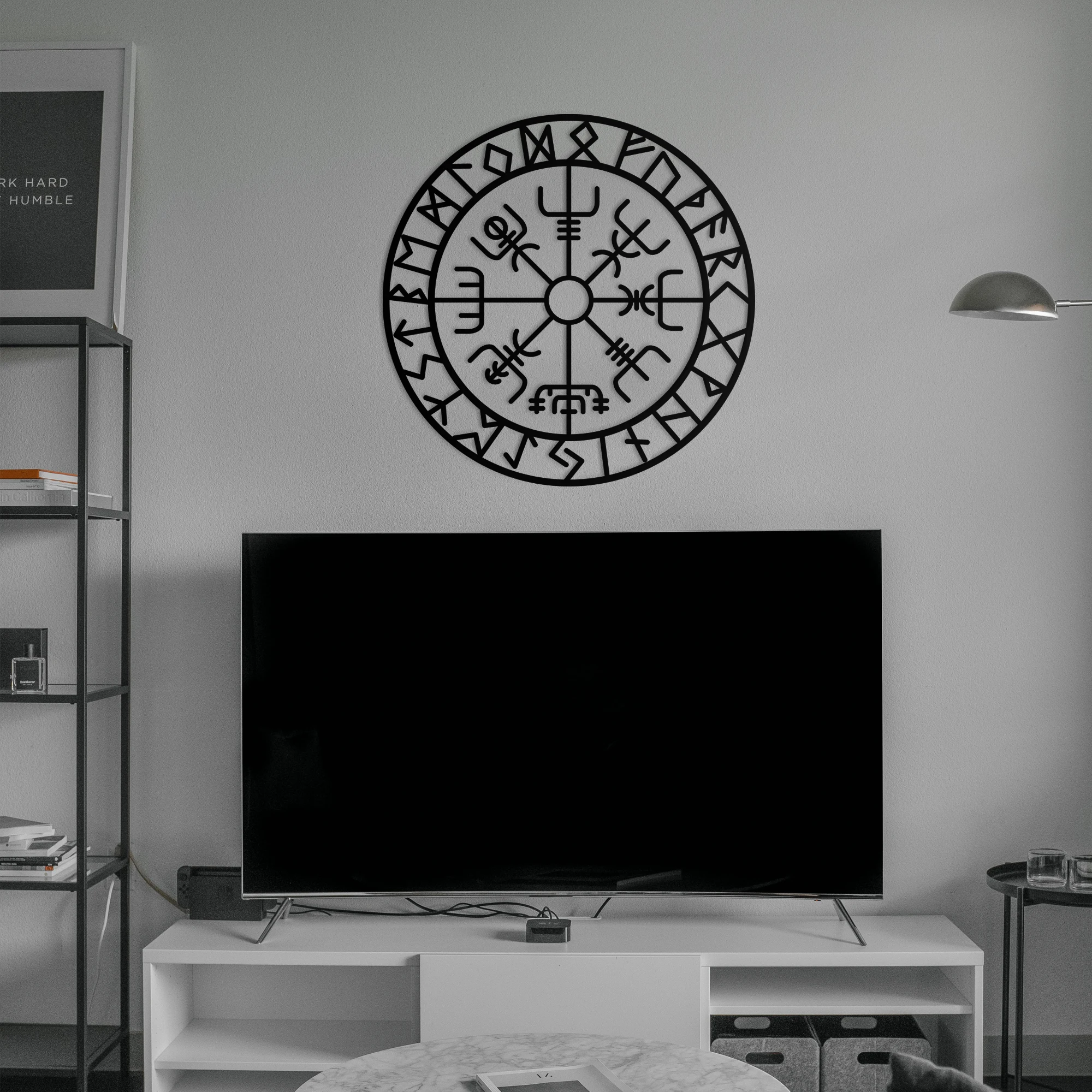 Vegvisir, Викинг Компас металлические настенные искусства, Vegvisir настенные искусства, викинги символы защиты, Викинг металлический знак, новоселье