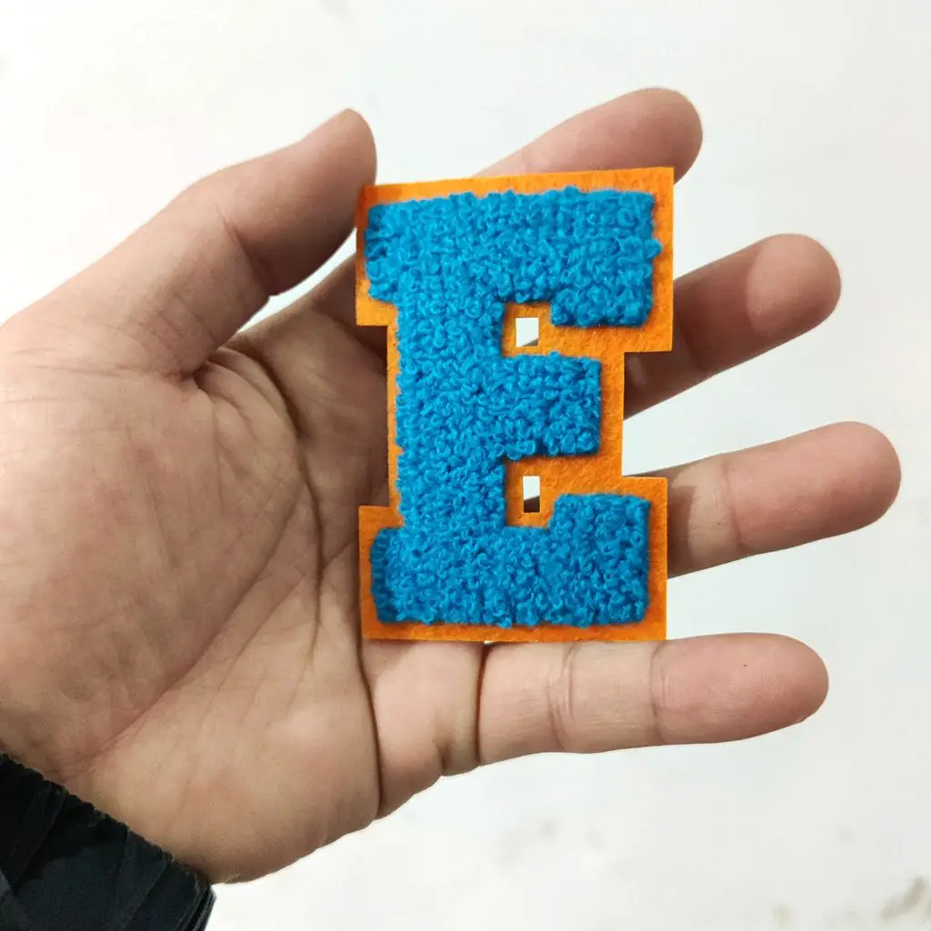 2022 New 3D Colorful A-Z 26 Letters Chenille Embroidered Patches IRON on Alphabet Letters Embroidery Applique Sewing diy