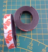 1 metro / lote imán de goma 10*1 20*1 30*1 mm cinta magnética flexible autoadhesiva cinta magnética de goma ancho 10X1mm  20X1 mm  30X1 mm