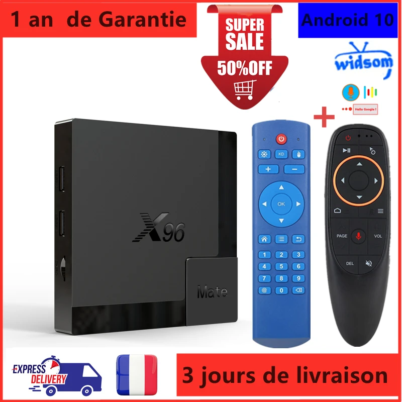 X96 Mate Ip tv Box Android 10.0 TV Allwinner H616 Smart ip M3U Media player Set Top Доставка из Франции |
