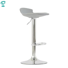 95634 Barneo N-264 пластиковый поворотный серый барный стул основание хром высокий стул барный стул на газ-лифте стул для барной стойки мебель для кухни дизайнерский высокий стул в бар по России