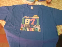 Camisetas de 50 años de ser impresionante para mujeres y hombres, regalos de 50 cumpleaños, divertido regalo Unisex, Camiseta de algodón, XS-3XL, 1971