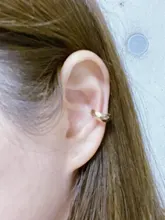 Circonio coreano oído brazalete Set pendientes para niñas 3-14k oro lindo cartílago Clip en pendientes No perforado mujeres Punk joyería