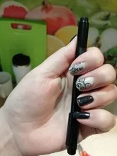 1 Uds uñas arte Graffiti pluma Color negro de Gel UV polaco diseño pintura pinceles de pintura detallada arte del clavo de DIY adornan herramientas