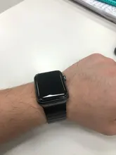 Correa de acero inoxidable para Apple Watch, banda de 44mm y 40mm para iWatch de 42mm/38mm, pulsera de Metal de mariposa para Apple watch serie 5 4 3 se 6