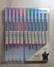 Lote de 12 bolígrafos creativos de Gel de 0,5mm, 12 colores, marcadores de tinta de color, papelería, estilo de moda, regalo de artículos de oficina