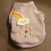 Cute Pet Dog Clothes Puppy sweater T-shirt Shirt Cute Rainbow printing Pajamas Cat 