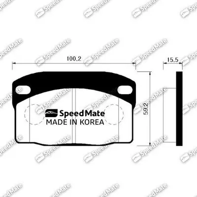 Колодки DAEWOO NEXIA(-2000)/OPEL(KADETT) SPEEDMATE SM-BPG002