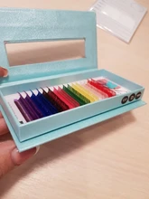 DeceMars-Extensión de pestañas de colores, 16 líneas, una bandeja, colores mezclados, para uso en salón, extensiones de pestañas, rizos JBCD