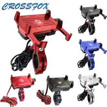 Phone-Holder Moto-Handlebar Bicycle Usb-Power-Charger Aluminum-Alloy Phone-Navigation-Fixed-Bracket