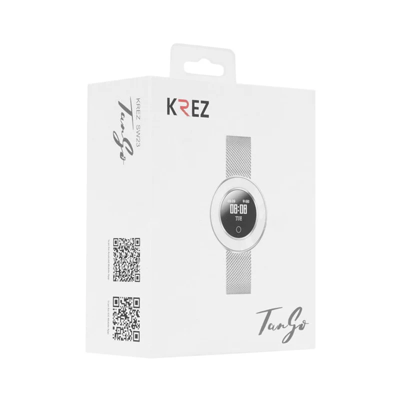 Умные часы KREZ TANGO S/0.66" OLED монохром/пульсометр/давление/активность/сон/мультиспорт/будильник/шагомер/уведомления/IP68