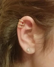 Pendientes de Clip para mujer, joyería Punk Rock sin piercing, aretes de oro, regalo bonito, novedad de 2020