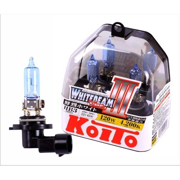 Лампа высокотемпературная Koito Whitebeam 9005 (HB3) 12V 65W (120W) комплект 2 шт.|Лампы для